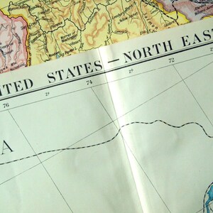 1920 Very Large Map of the United States (North East)