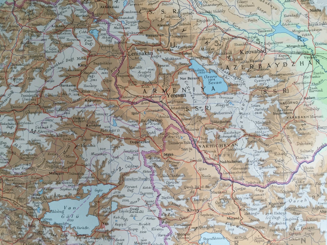 1958 Vintage Map of Dardanelles Bosphorus Turkey East | Etsy