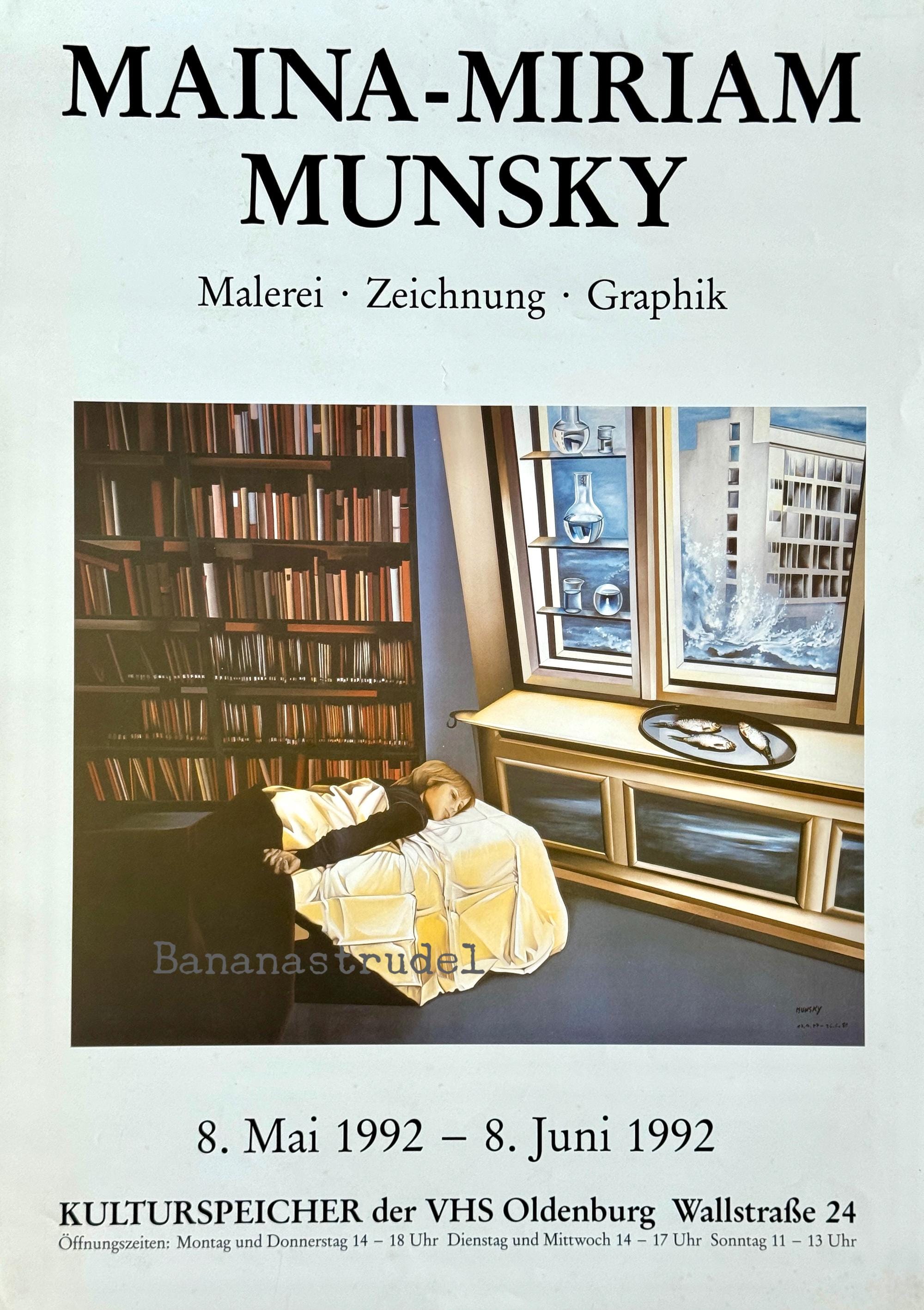 1992 Original Poster for Art Exhibit of the Works of Maina-miriam
