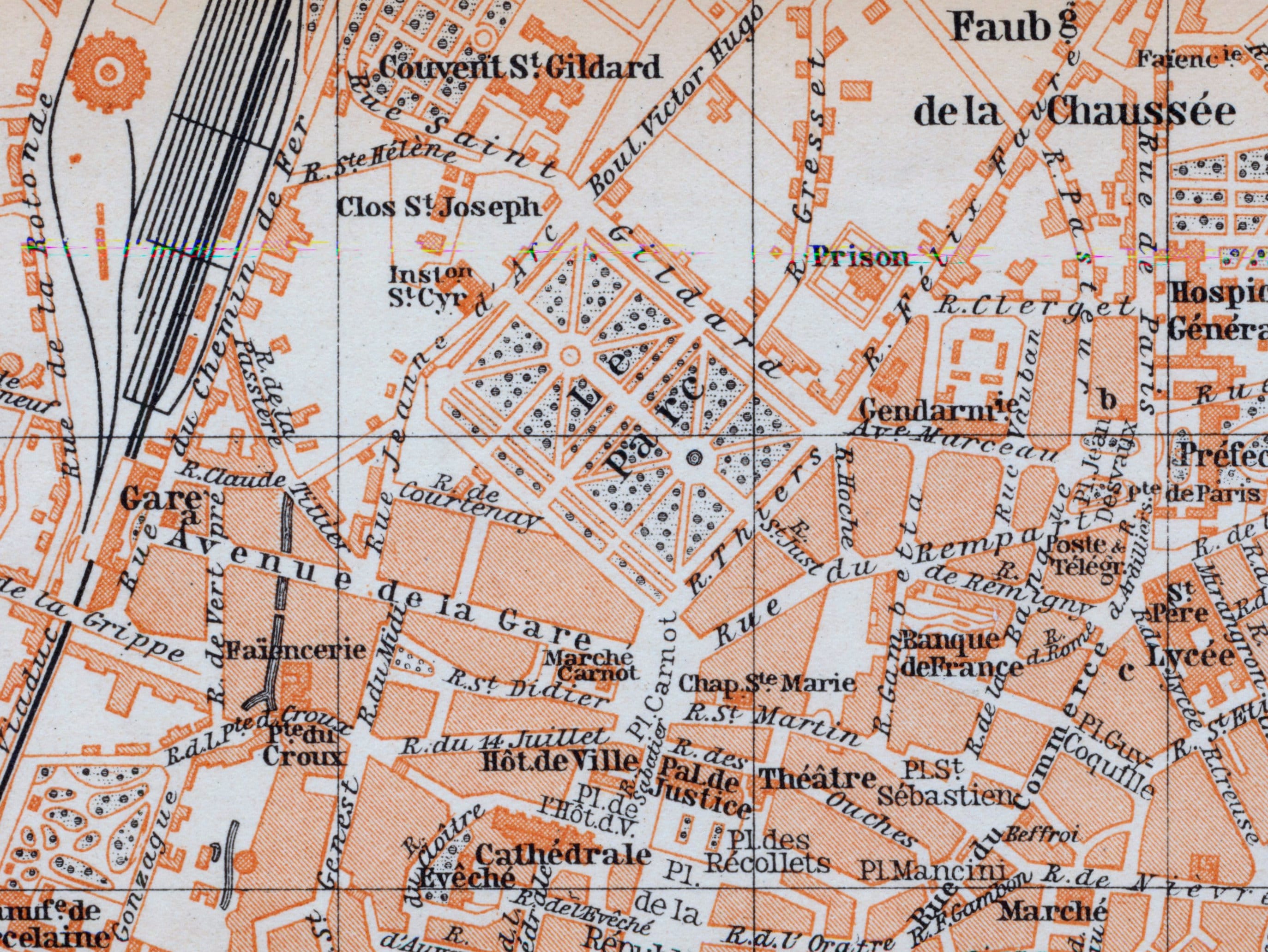 Antique Map of Nevers, France - 1905 Vintage City Map - Old City Map - Etsy
