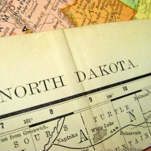 Carte ancienne du Dakota du Nord de 1895