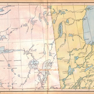 Große antike Karte von dem Nordwest-Territorium, Kanada - Platte 2 - Publiziert im Jahr 1888