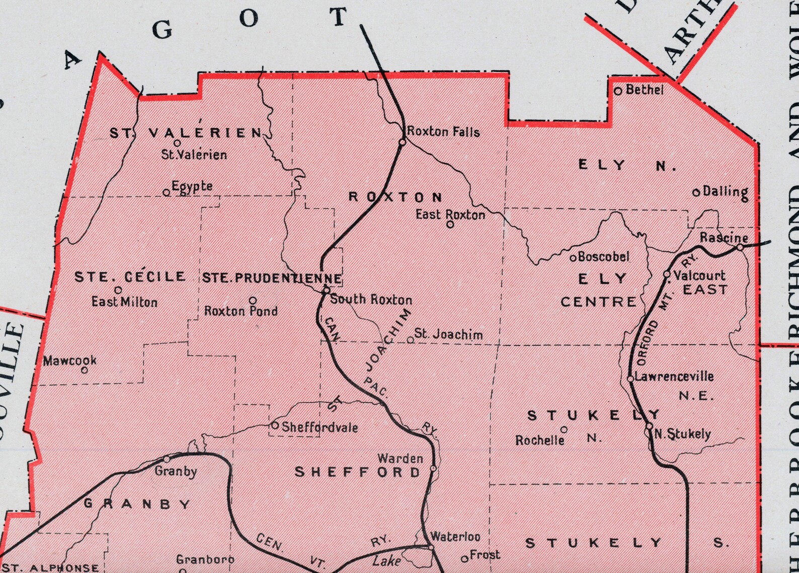 Mapa antiguo de Shefford Quebec Canadá 1915 Vintage Etsy España