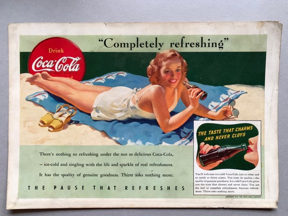 1941 Vintage Pin-up Girl Coca-Cola Advertisements 1940s - Etsy 日本