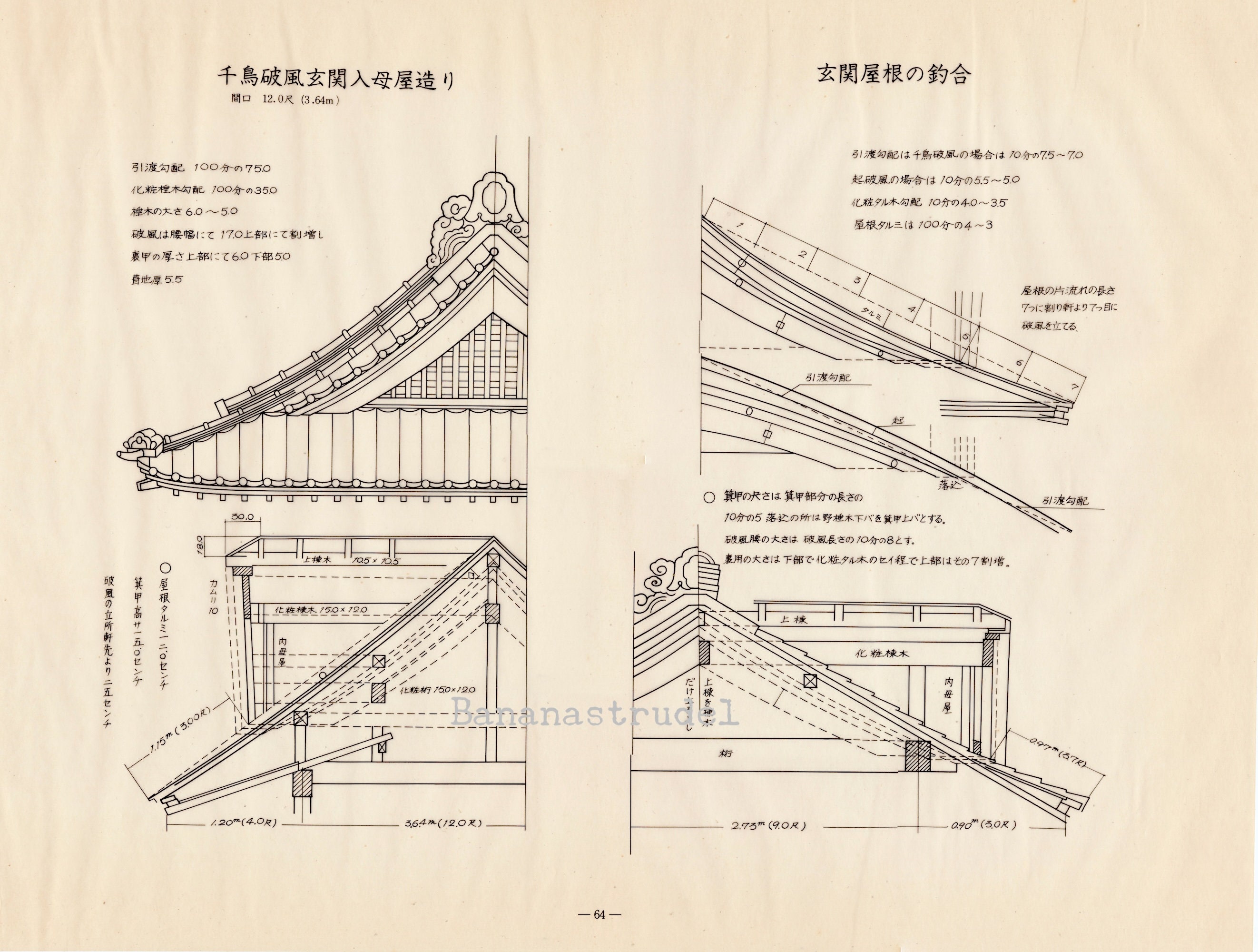 Japanese House Design - 1977 Large Vintage Architectural