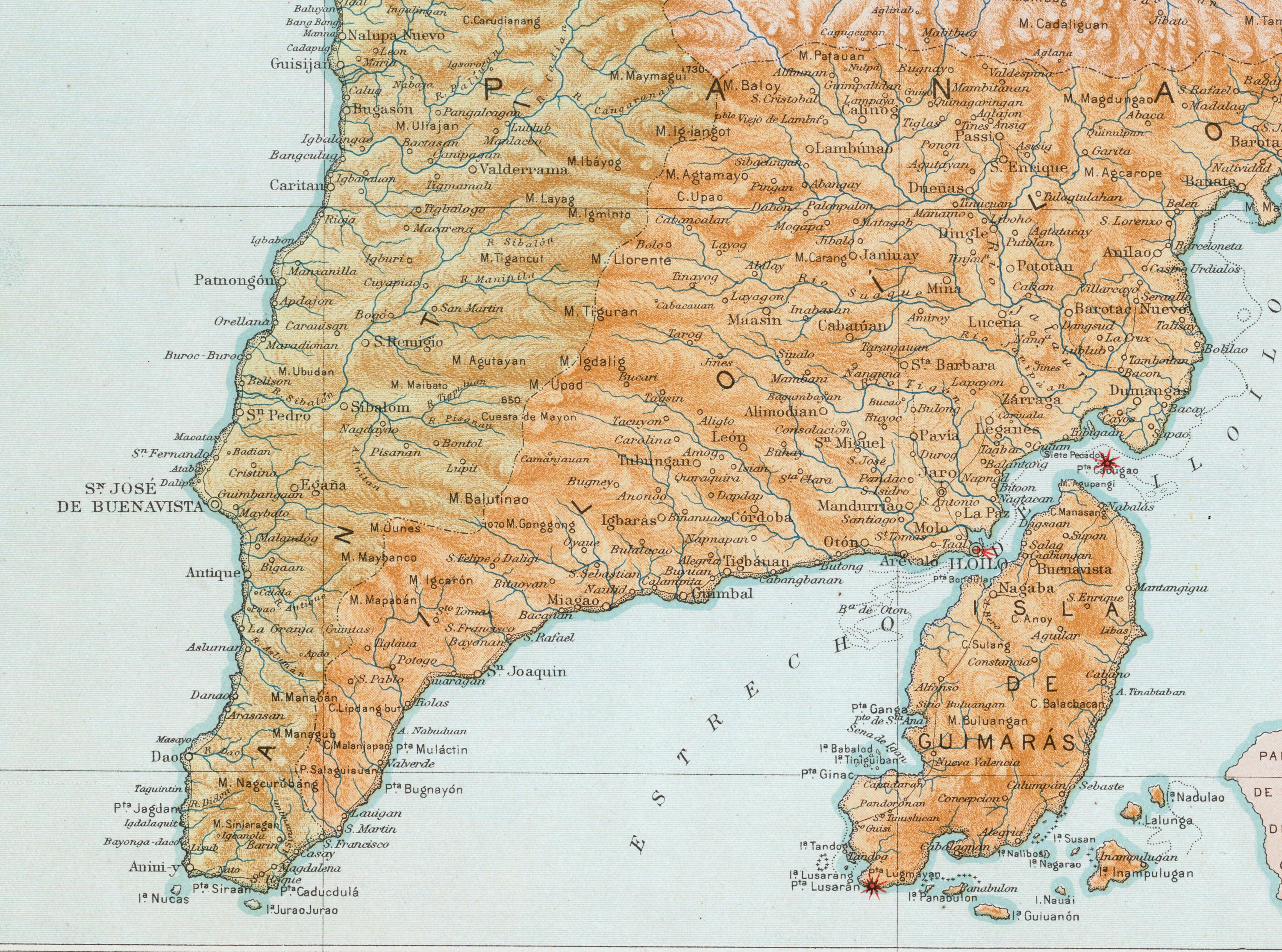 San Jose De Buenavista Antique Map 1900 Rare Antique Map Of The Island Of Panay Philippines | Etsy Australia