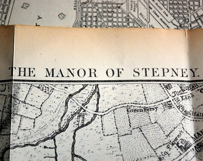 1884 Antique Map of the Manor of Stepney, London, England, the UK Etsy