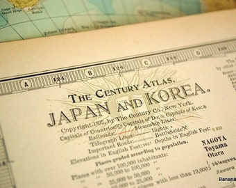 Antique Map of Japan and Korea - Formosa - Liu-Kiu Islands - Kurile Islands - 1897 Century Atlas