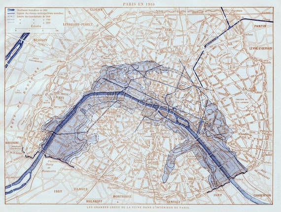 アンティーク、パリの地図 1898 アンティーク パリ フランス ストリート マップ