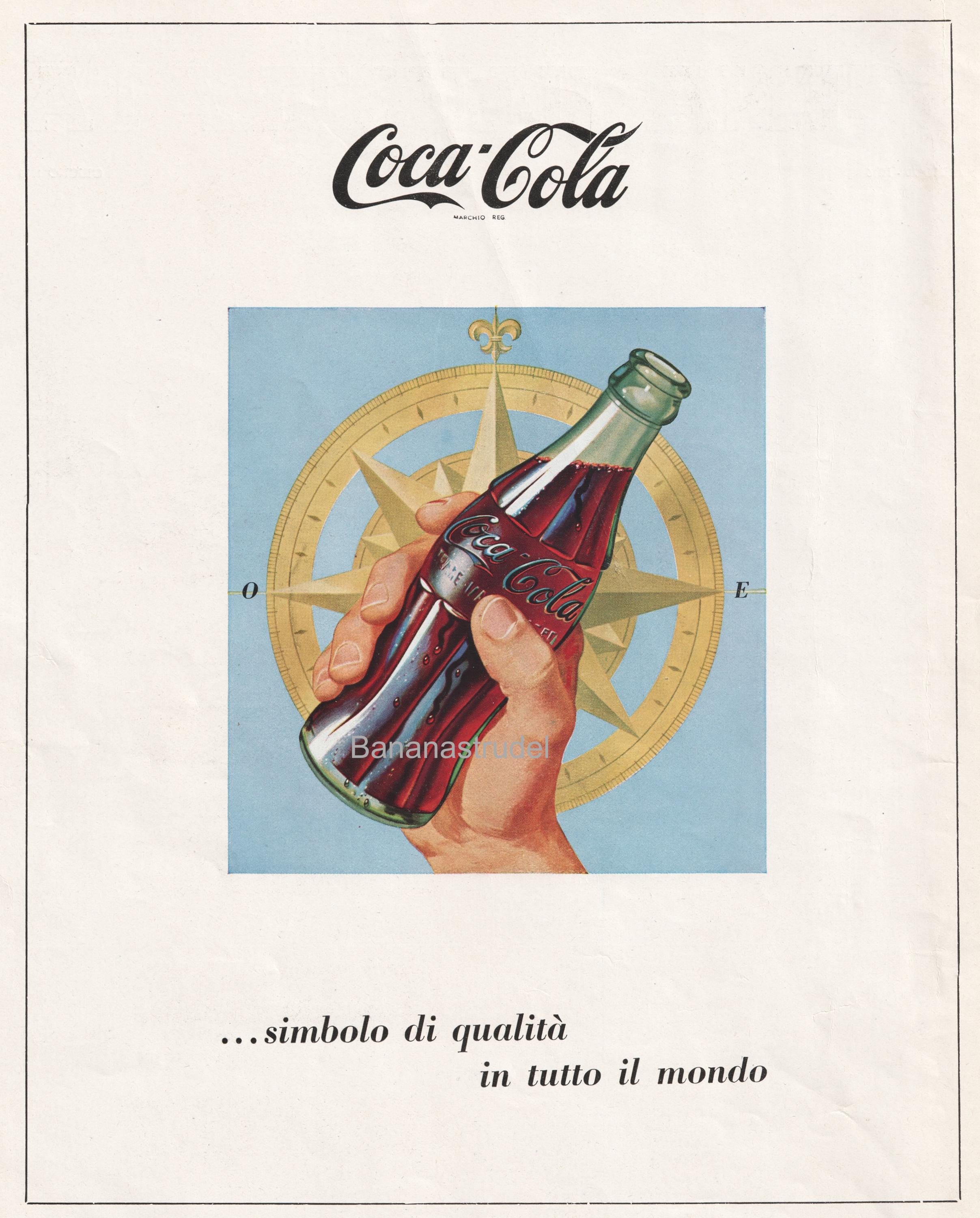 ビンテージ コカコーラ広告 - レトロ 1955 年イタリア広告 - Etsy 日本