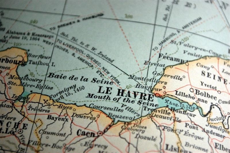 1902 北フランスのアンティーク地図 - パリの挿入図 - アンティーク