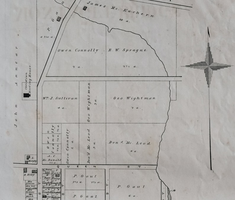 Antique Map of Montague Bridge PEI Lots 59 and 52 Pownal Etsy