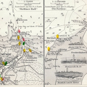 1895 Antike deutsche Seekarten, Weltkarte