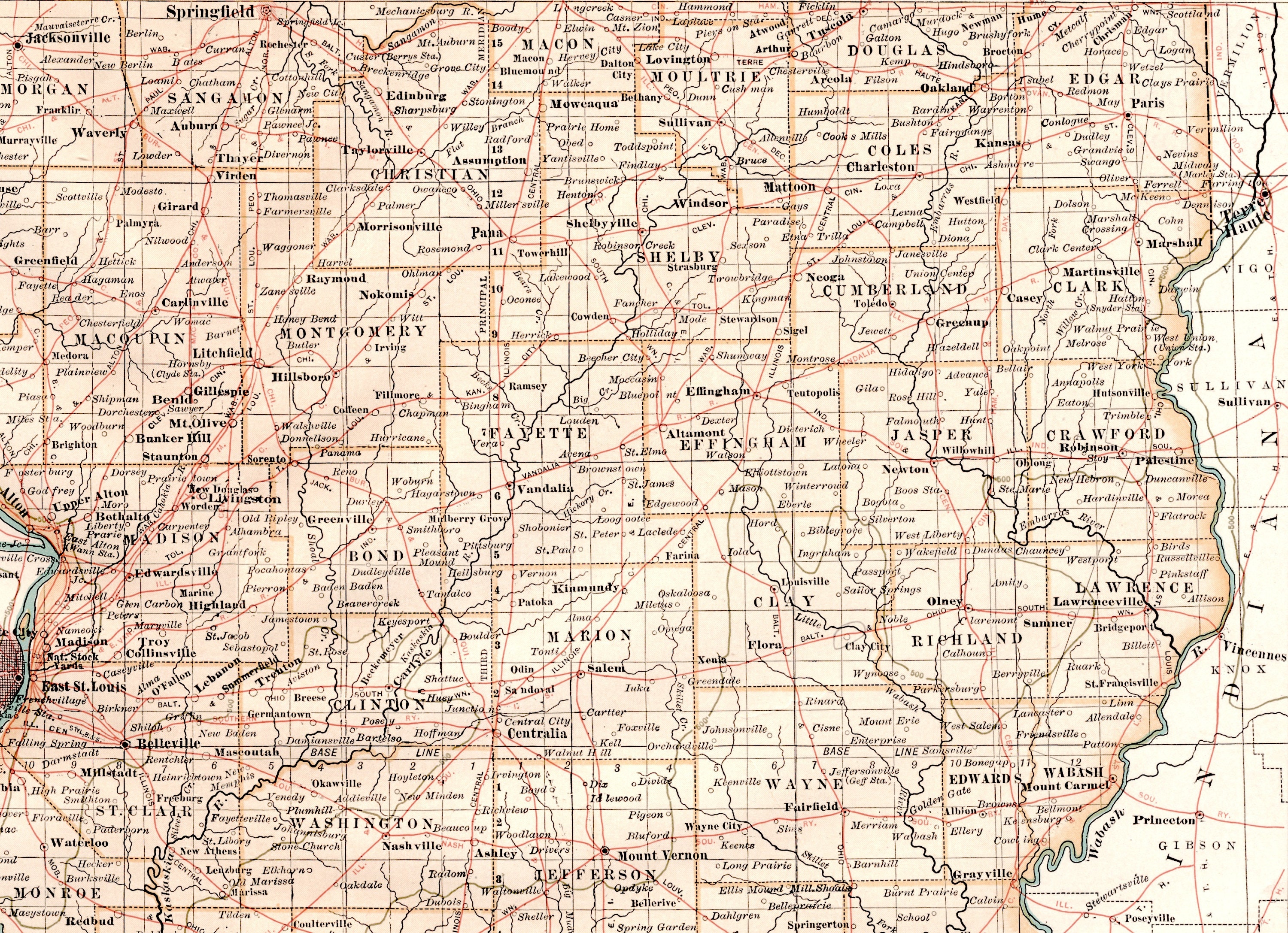 Chicago Inset Map Antique Map of Southern Illinois - Inset of Chicago and Vicinity - 1911 ...