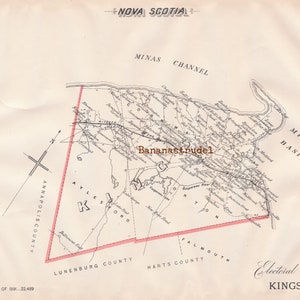 Ancienne carte des rois, Nouvelle-Écosse - Carte électorale de 1895 - C'est là où vous habitez