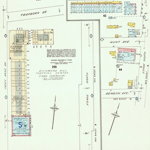 1960 Vintage Map of Richmond Hill - Markham - Toronto - Insurance Maps - Sheets 7 and 8