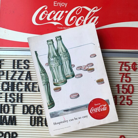 1952 Vintage Iconic Coca-cola Bottle / Bottle Caps Advertisement