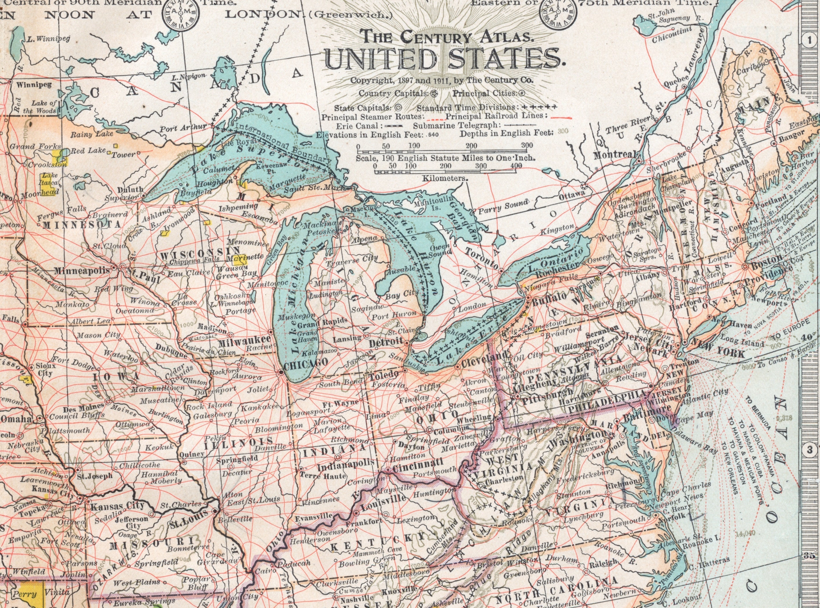 アメリカ合衆国全土のアンティーク地図 - 1913年発行 - Etsy 日本