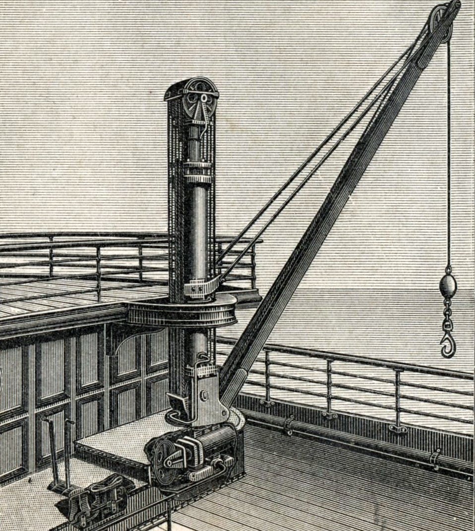 1894 Deutsche antike Gravierung von Kränen | Etsy