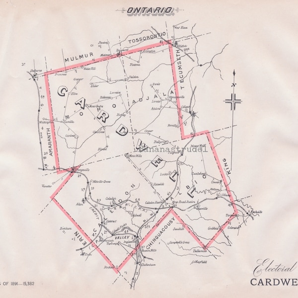 Map of Orangeville Etsy