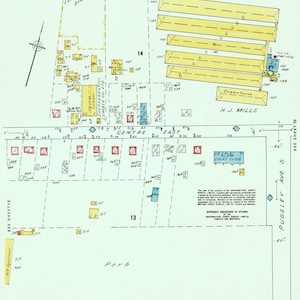 Carte vintage 1960 de Richmond Hill - Markham - Toronto - Cartes des assurances - Feuilles 15 et 16