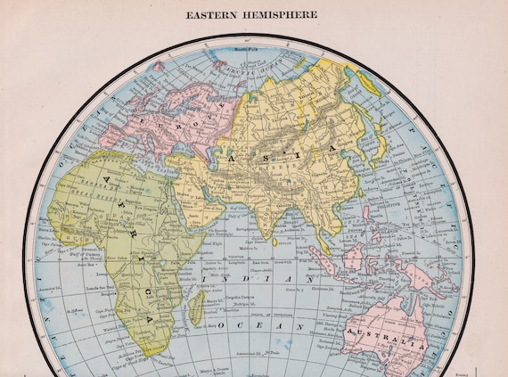 1888 アンティーク世界地図 - アンティーク世界地図 - アンティーク