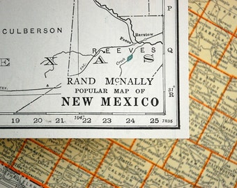 1937 Vintage Map of New Mexico - New Mexico Vintage Map