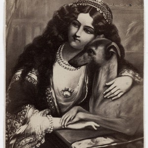 1860s - 1870s Antique CDV. Persian's Pet