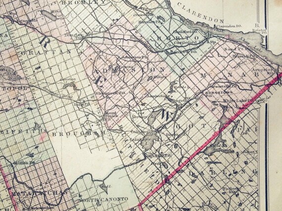 Renfrew County Township Map 1875 Antique Map Of The County Of Renfrew Ontario Canada | Etsy Australia