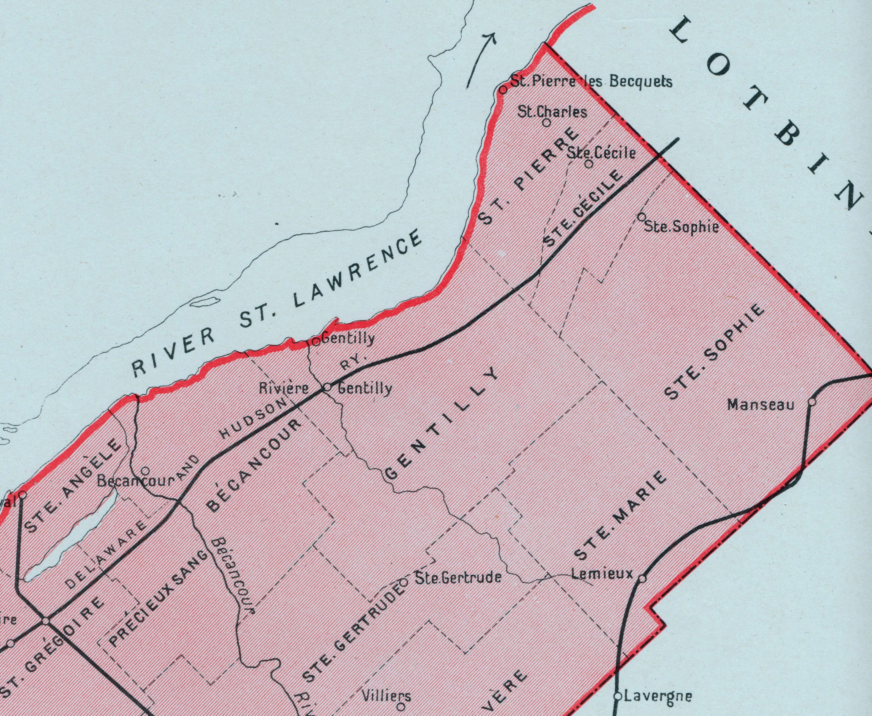 Antique Map of Nicolet Quebec Canada 1915 Vintage Etsy