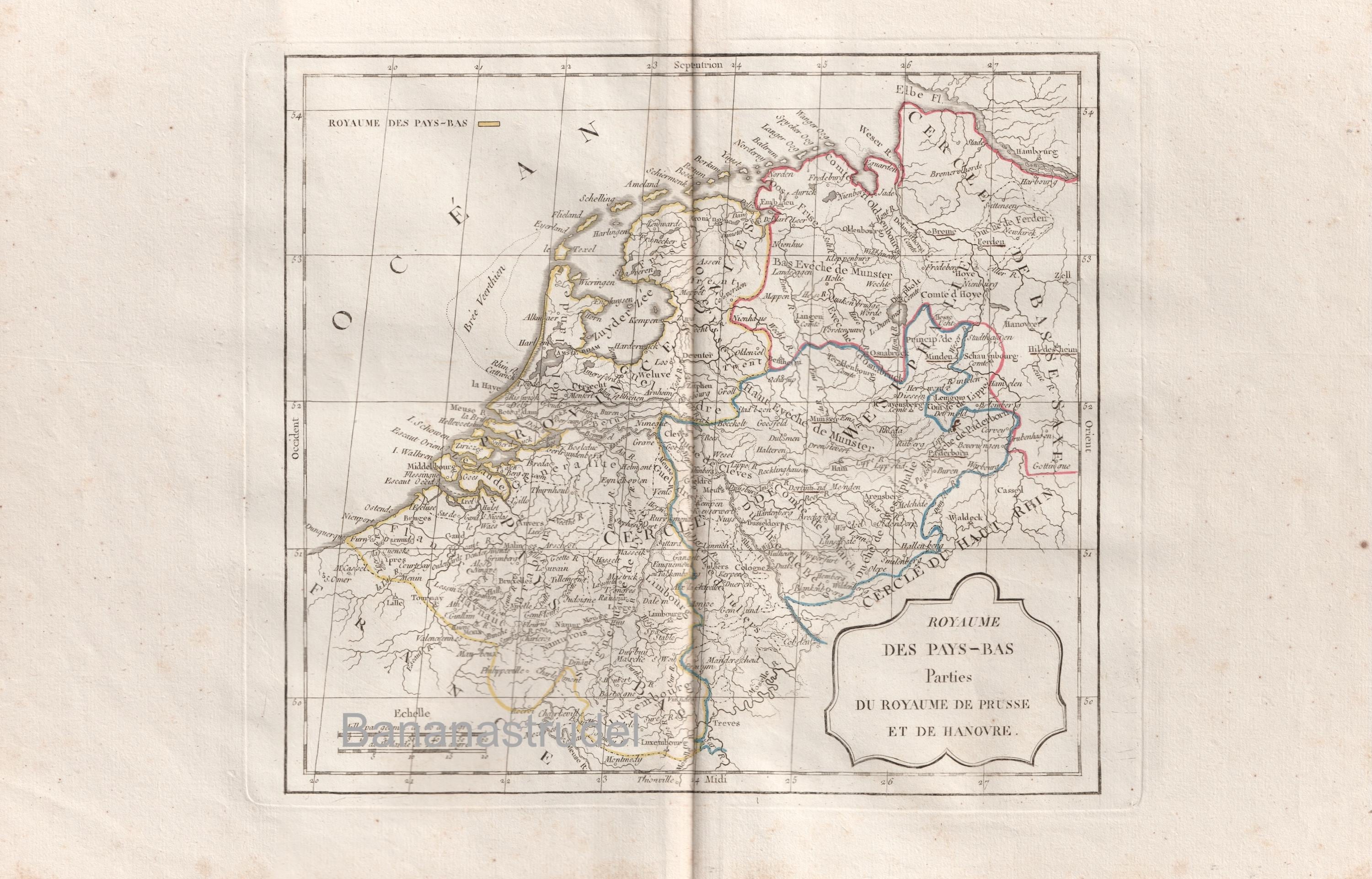 Map of Netherlands 1800 - Etsy