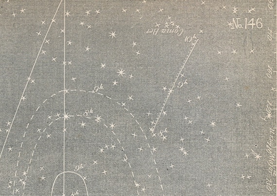アンティーク星図 - 1856年天文学プリント - 黄道光 - ヴィンテージ