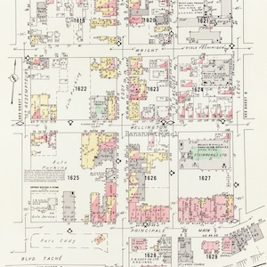 Carte vintage de Hull, Québec - 1968 - Carte d'assurance incendie - Feuilles 7 et 8 - Wright - Wellington - Log Channel - Langevin - Principale Main - Laval