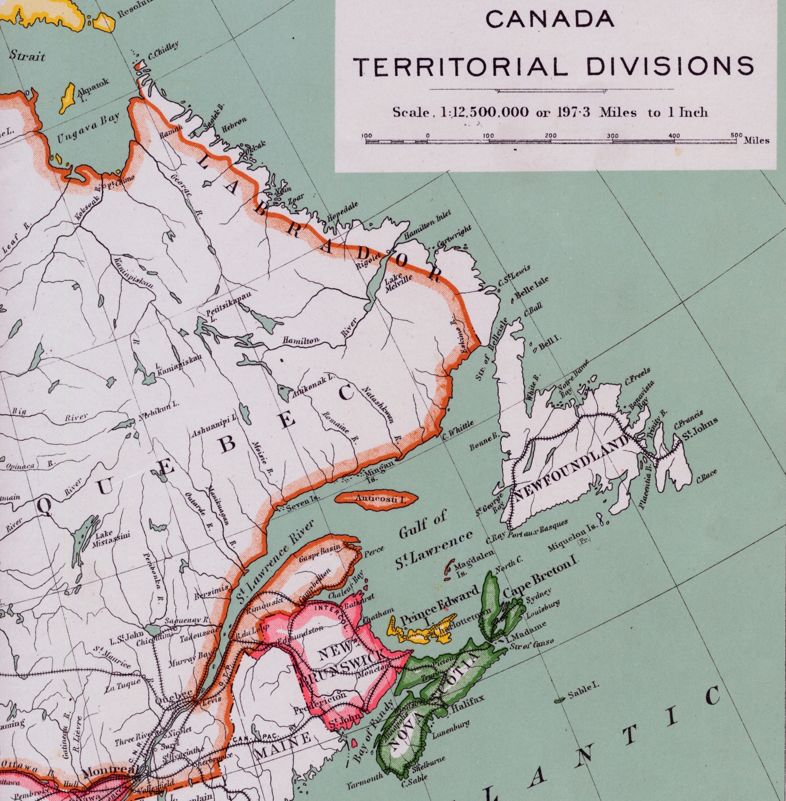 領土区分を示すカナダの大型古地図 - 1915 年発行 - Etsy 日本