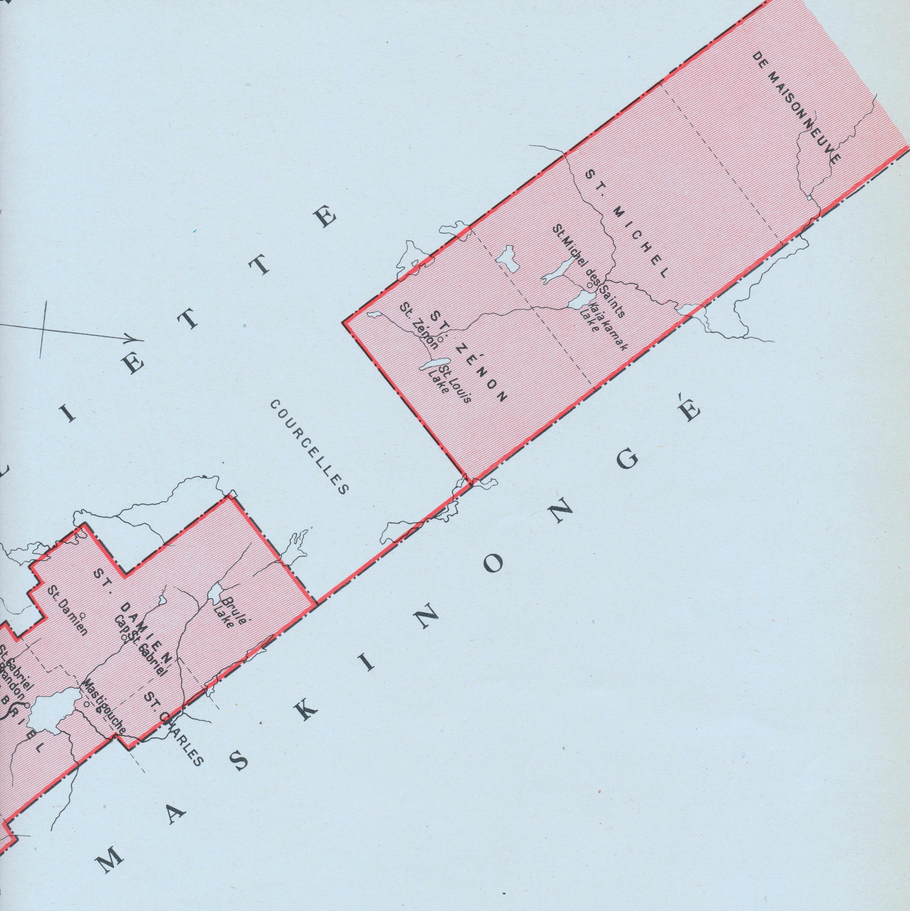 Antique Map of Berthier Quebec Canada 1915 Vintage Etsy