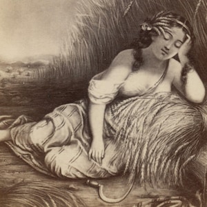 1860s - 1870s Antique CDV Photograph. Asleep in the Field