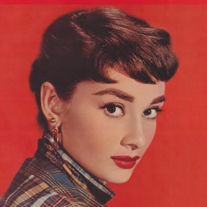 Vintage 1957 Audrey Hepburn Magazine Cover -  from Japanese Movie Magazine