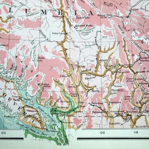 Carte du Canada antique de 1915 - Carte du Canada antique - Carte physique - Feuille de l'ouest - Grande carte - Carte antique du Canada