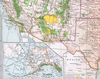 アメリカ合衆国全土のアンティーク地図 - 1913年発行 - Etsy 日本 アメリカ合衆国全土のアンティーク地図 - 1913年発行 - Etsy 日本