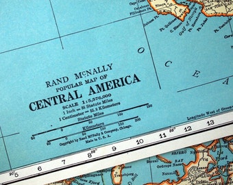 1937年中央アメリカのビンテージ地図 - ビンテージ中央アメリカ地図