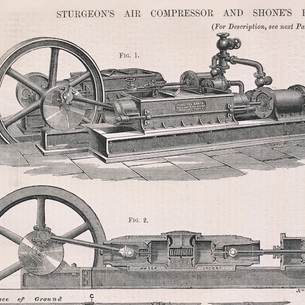 Antique Air Compressor - Etsy