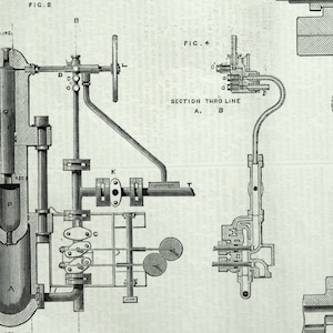 Antique Print of Swing Bridge, Marseilles - 1878 Technical Drawing from The Engineer - Engineering Drawing - Gift for Him