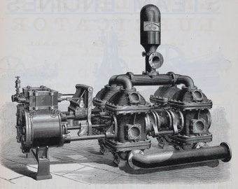 1885 Rare Antique Advertisement for the Worthington Pumping Engine Co.
