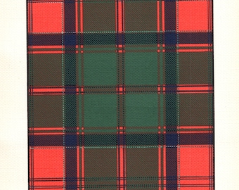 1906 Antique Scottish Tartan Print of Clan Drummond of Perth - Clans and Septs of Scotland - LDN