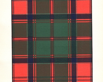 Antique 1906 Clan Drummond Tartan Print – Scottish History