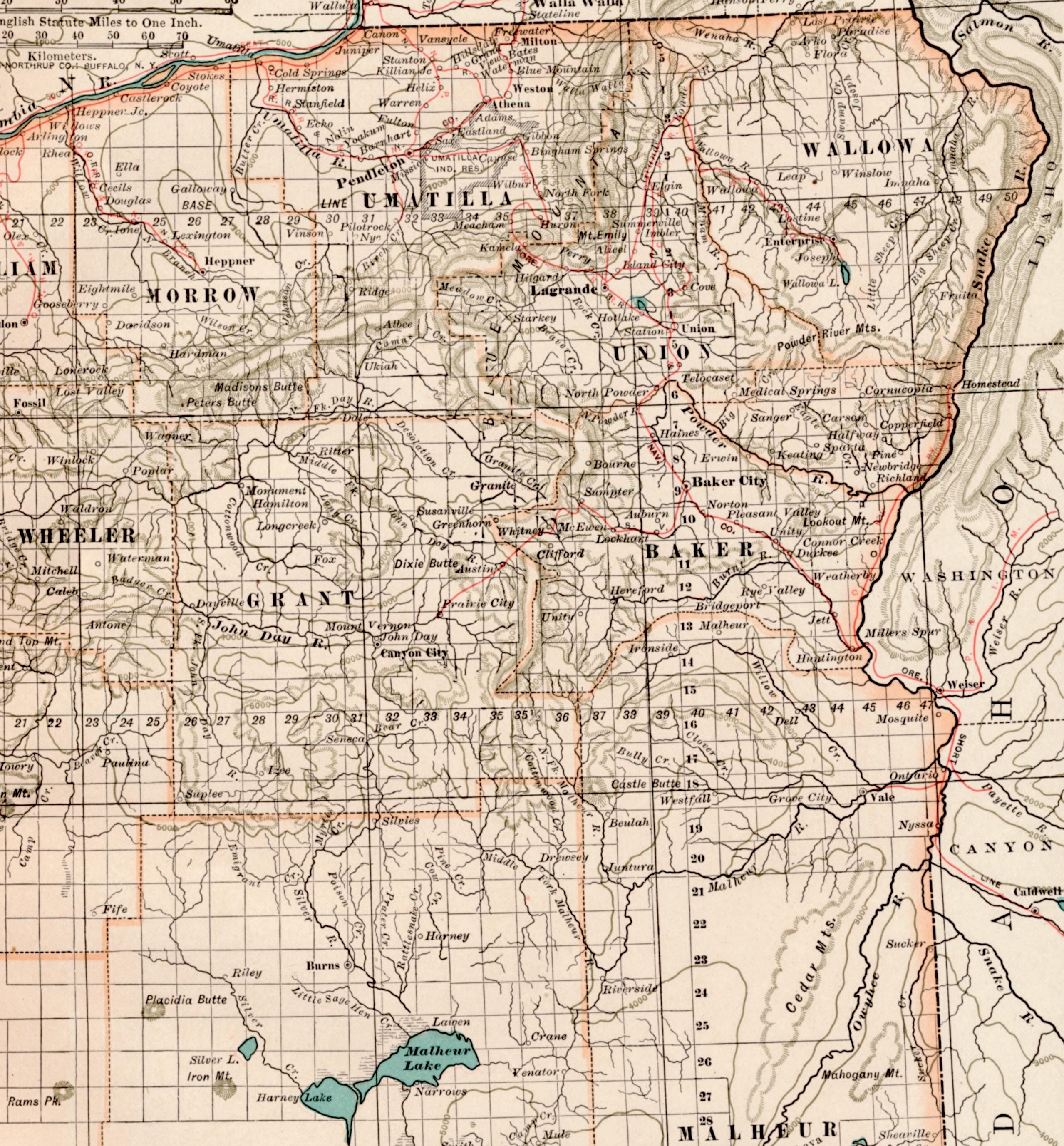 Antique Map of Oregon - 1911 Vintage Map - Etsy