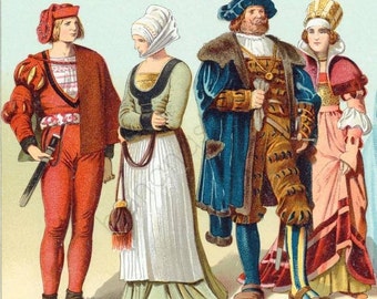 Gravure Ancienne Originale XIXème : Costumes Grecs Modernes - Livre Ancien