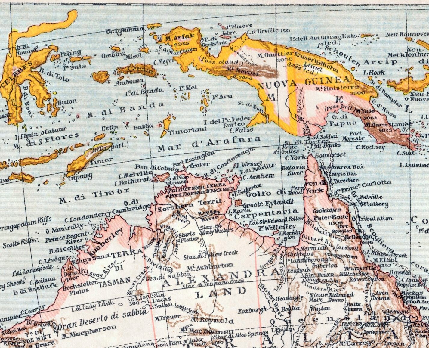 1907 年イタリアのオーストラリアとニュージーランドの