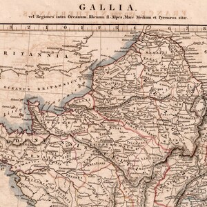 1828 Antique Map of Gaul - Gallia - Hand Coloured Arrowsmith Map - Etsy