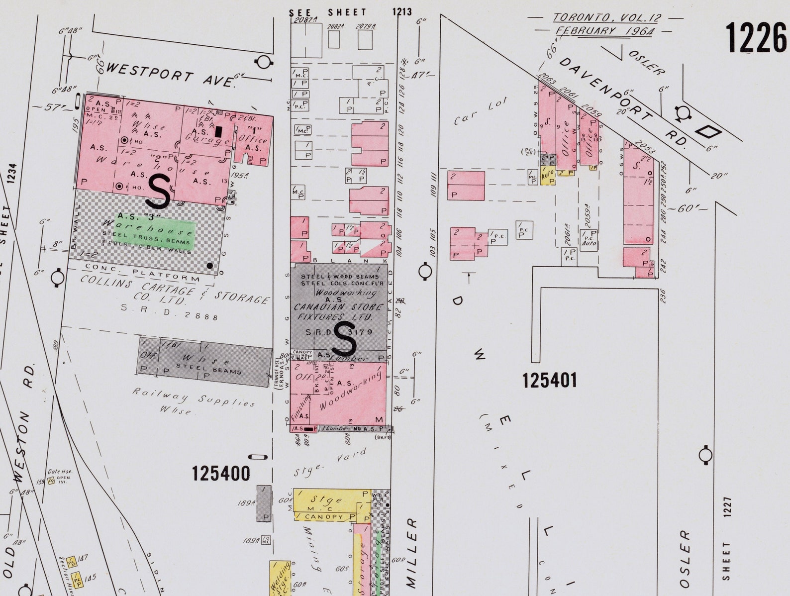 1964 Vintage Map of Weston Pellam Park Area - Old Weston Road - Lindner ...